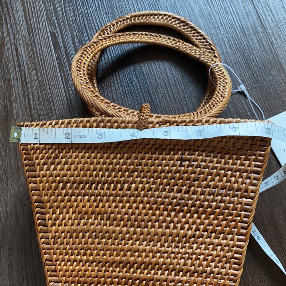 Basket bag summer vacation beach Rattan Bamboo Wicker - Picture 4 of 6